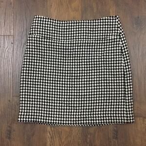 Talbot’s Checkered Plaid Wool Blend Black/White Skirt